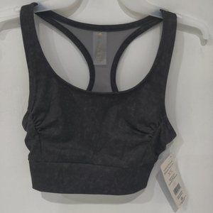 NWT Harmony Balance Women's Peached Yoga Crop Size M Textured Black $40 T083